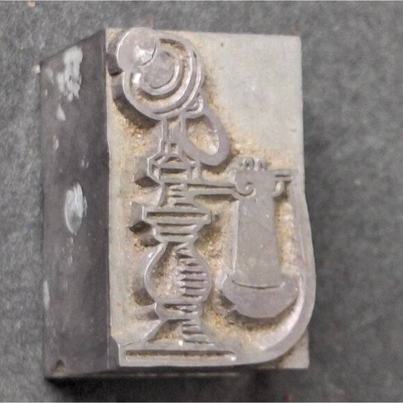 Other - Vintage Letterpress Printing Block Old school Phone